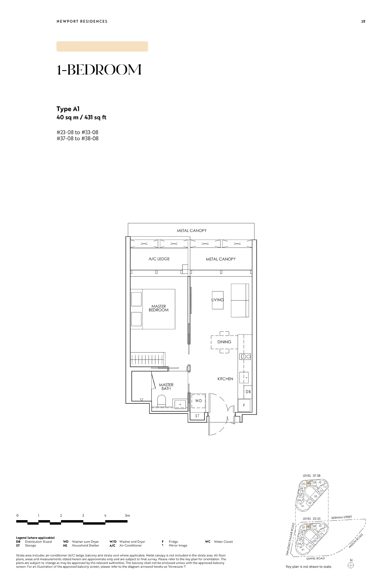 Newport Residences 1 Bedroom Floor Plan 4