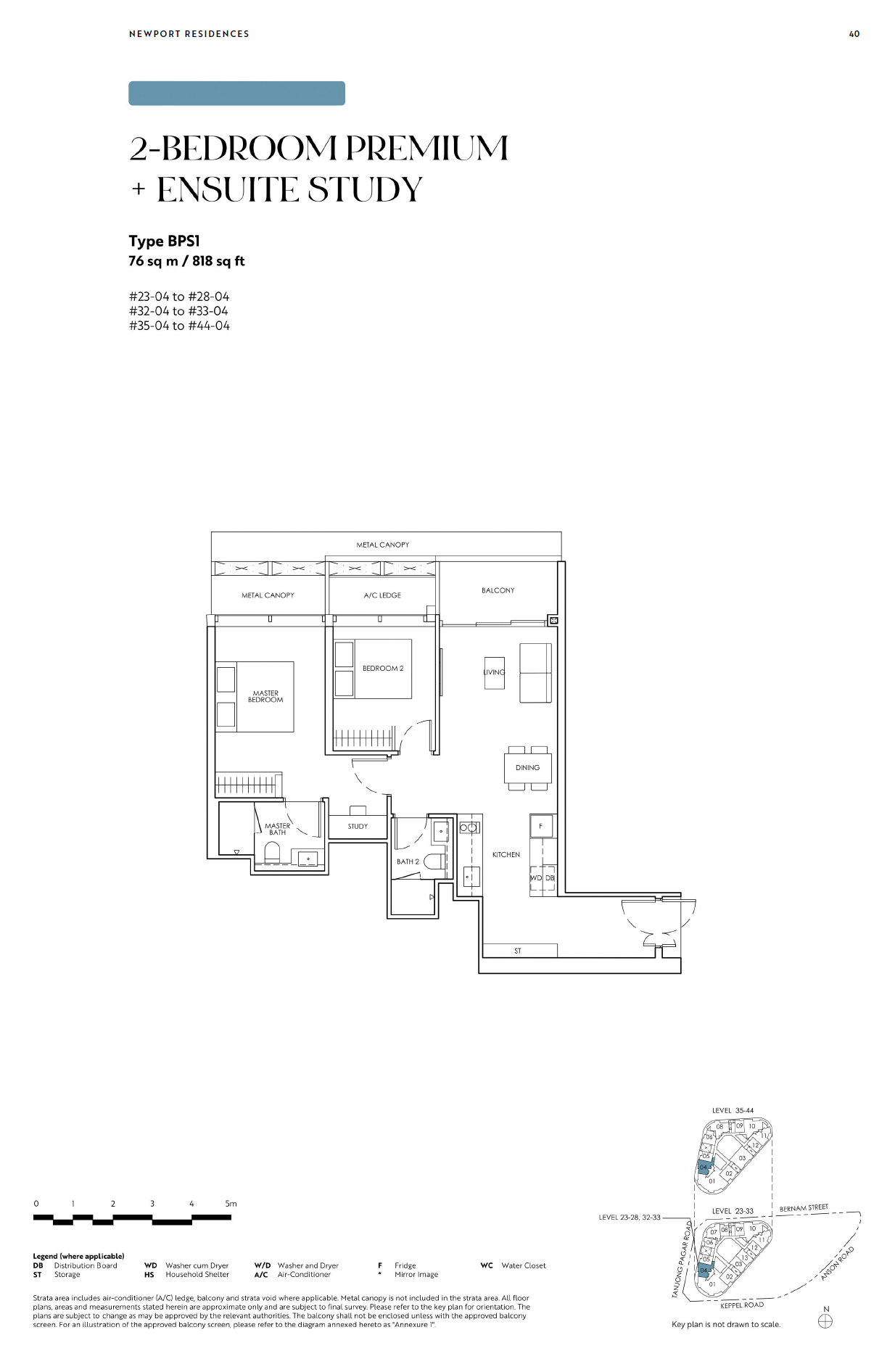 Newport Residences 1 Bedroom Floor Plan 8
