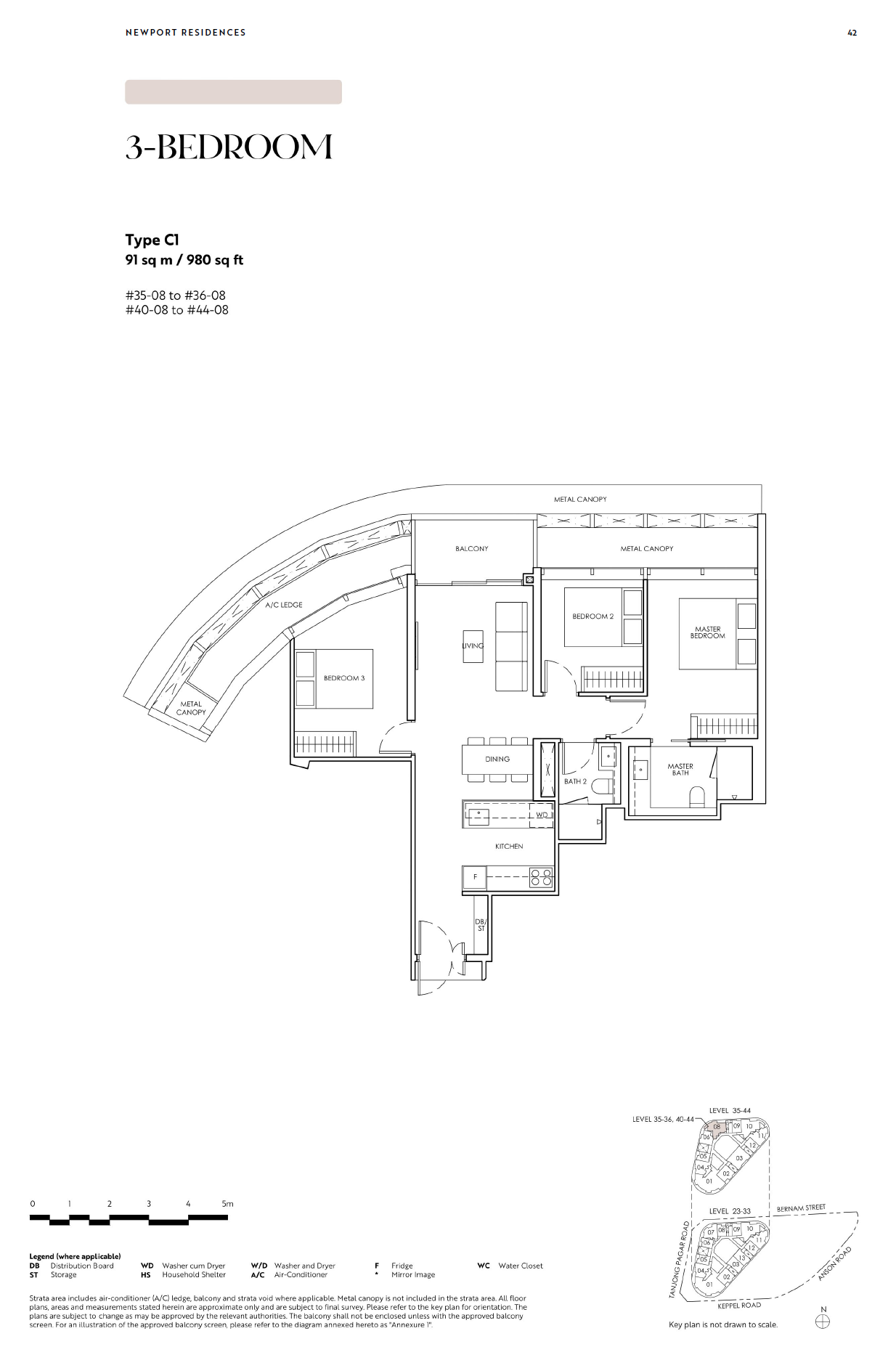 Newport Residences 1 Bedroom Floor Plan 9